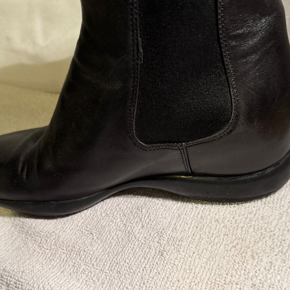 Prada Sleek Black Leather Ankle Boots - Picture 16 of 16